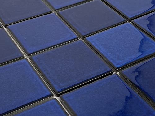 Cobalt Blue Porcelain Mosaic Tile for Showers