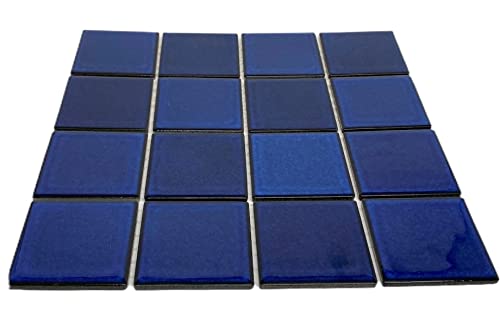 Cobalt Blue Porcelain Mosaic Tile for Showers
