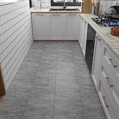 VaryStyle 12"x12" Grey Slate Peel and Stick Tiles