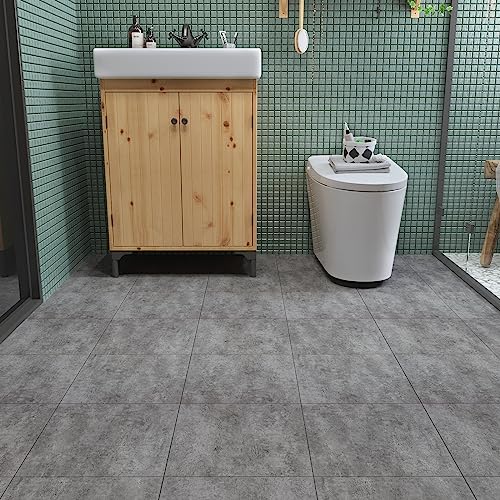 VaryStyle 12"x12" Grey Slate Peel and Stick Tiles