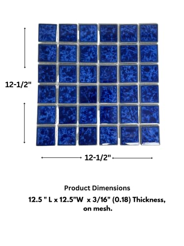 Ultramarine Blue Splash Effect Mosaic Tile