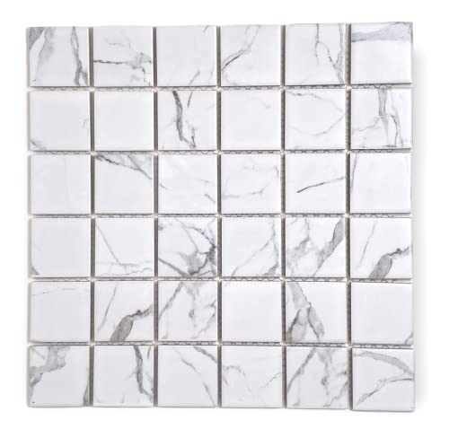 Satori Statuario White & Grey Matte Porcelain Tile