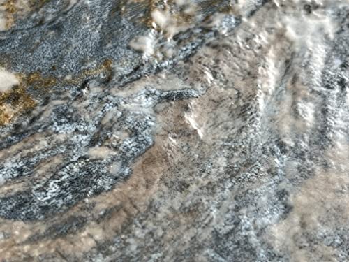 Wavy 6x6 Black Gold Porcelain Shower Tile
