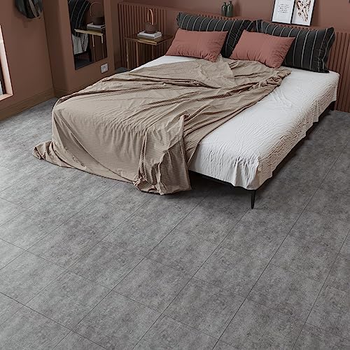 VaryStyle 12"x12" Grey Slate Peel and Stick Tiles