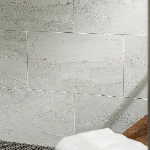 Palisade Interlocking Vinyl Shower Tile Kit - Polar Frost