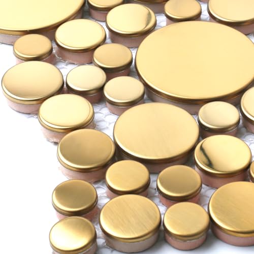 Blujellyfish Gold Penny Round Shower Floor Tiles