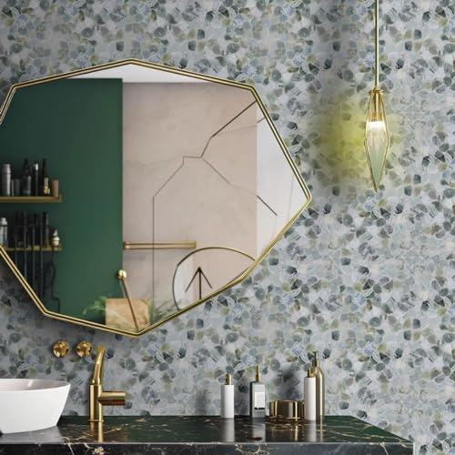 Ocean Green Pebble Mosaic Shower Tile 12"x12