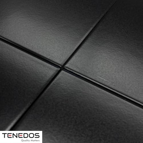 Black Semi Matte 12x12 Porcelain Shower Tile