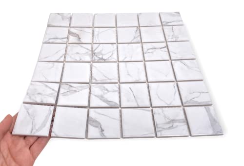 Satori Statuario White & Grey Matte Porcelain Tile