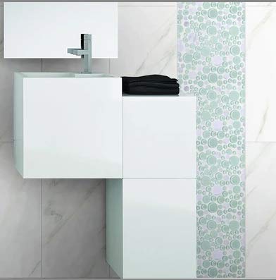 Snow Dove Glass Mosaic Tile, 10.5x10.5