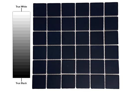 2x2 Black Matte Porcelain Mosaic Shower Tile