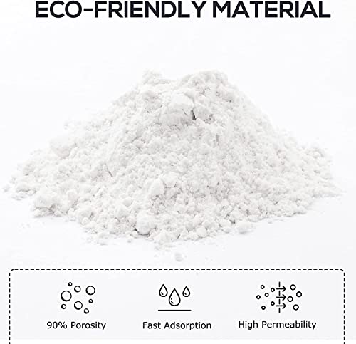Large Non-Slip Diatomite Shower Floor Mat, Gray