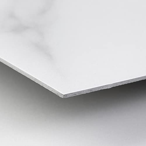 Carrara Stone-Look Vinyl Shower Floor Tiles