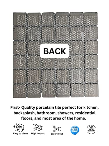 Ultramarine Blue Splash Effect Mosaic Tile