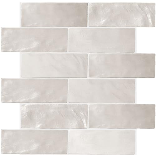 White Ceramic Shower Floor Tile 2.5" x 8