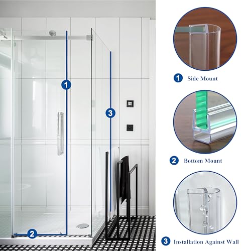 Frameless Shower Door Seal Strip 2 Pack