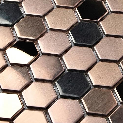 Hexagon Stainless Steel Mosaic Tile for Showers