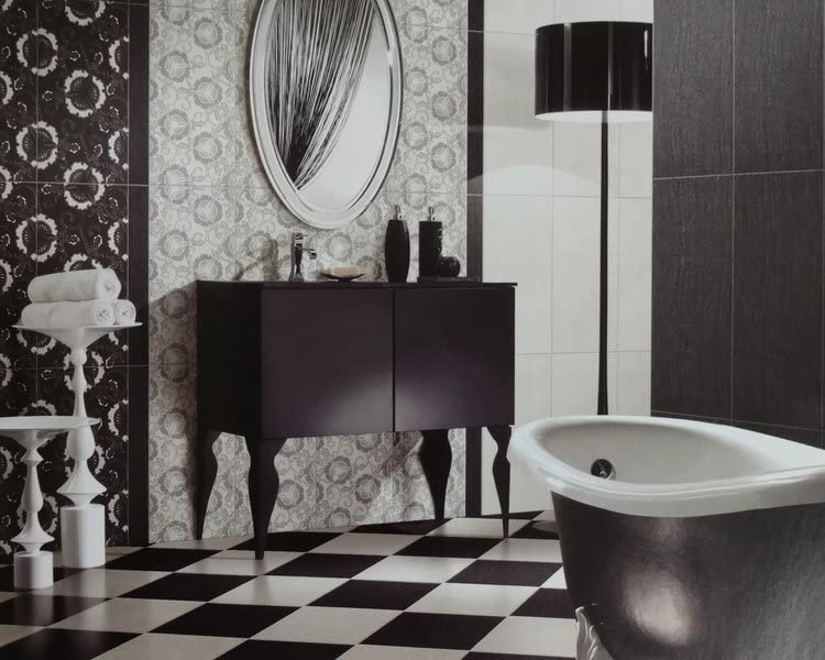 Black Semi Matte 12x12 Porcelain Shower Tile