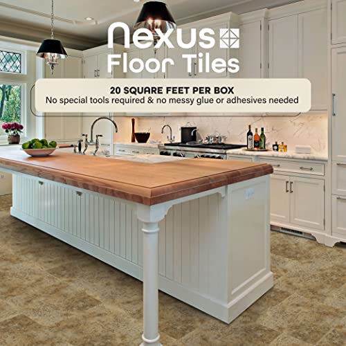 Nexus 12-Inch Vinyl Marble Granite Tiles - 20 Pack