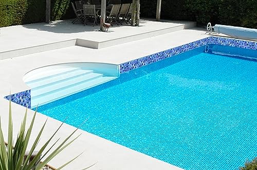 Iridescent Blue Glass Mosaic Tile Sheets