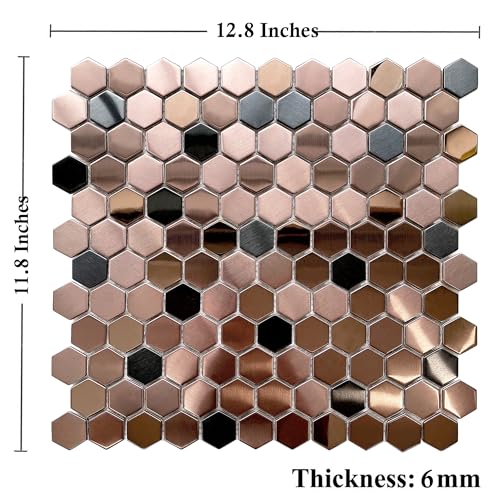 Hexagon Stainless Steel Mosaic Tile for Showers