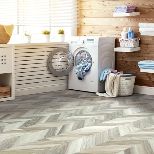 Luxury Waterproof Vinyl Shower Floor Tiles - 18-Pack