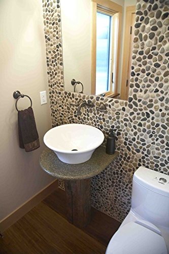 Polished Cobblestone Pebble Tiles for Showers