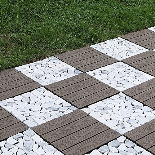 Natural Stone Interlocking Shower Floor Tiles - 12"x12