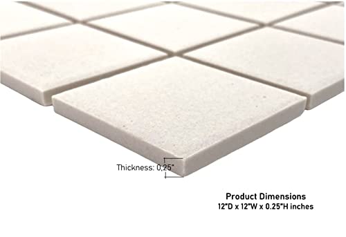 White Unglazed Porcelain 2x2 Mosaic Shower Tile
