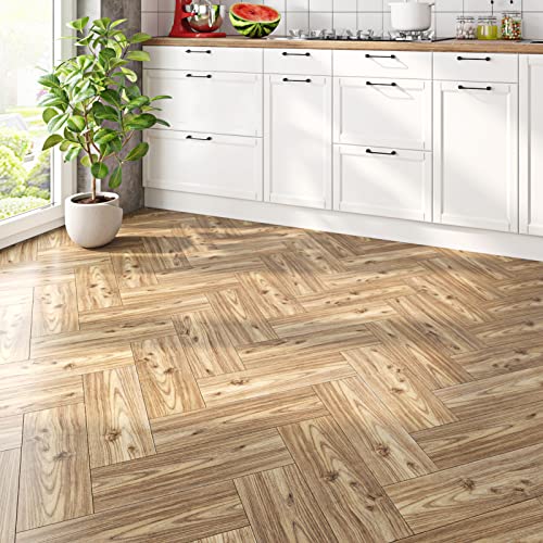 Livelynine Waterproof Vinyl Peel and Stick Floor Tiles