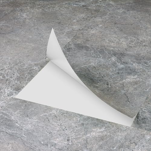 Grey Marble Peel and Stick Shower Floor Tiles