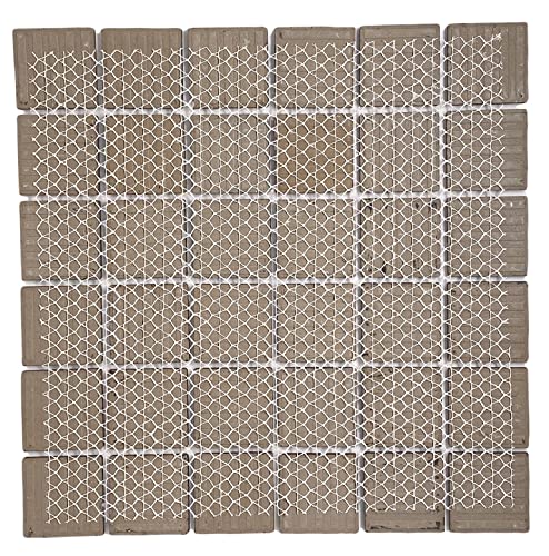 2x2 Black Matte Porcelain Mosaic Shower Tile