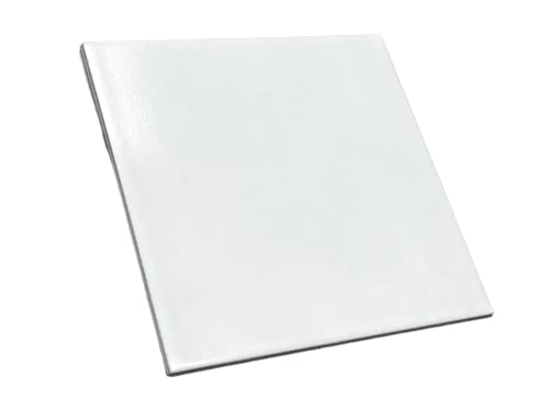 12x12 White Semi Matte Porcelain Tile - Backsplash