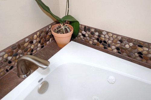 Polished Cobblestone Pebble Tiles for Showers
