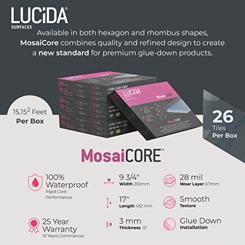 Lucida Luxury Vinyl Tile - Marble Rhombus Sample
