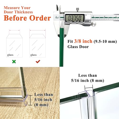 Frameless Shower Door Seal Strip 2 Pack