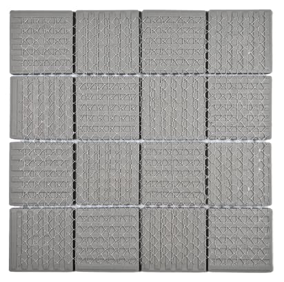Ocean Blue Brown Rocky 3x3 Porcelain Mosaic Tile