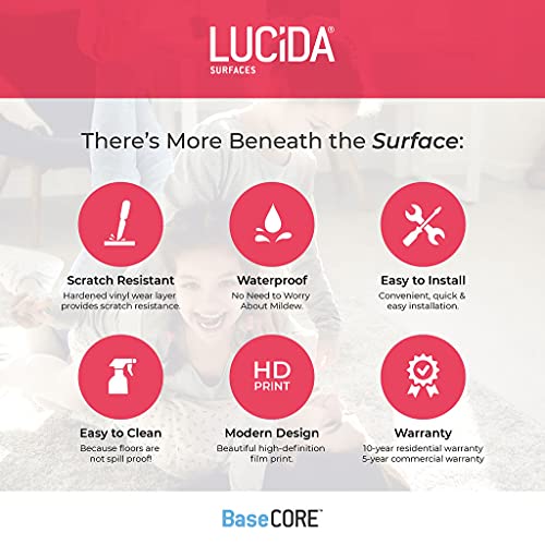 Lucida USA Peel and Stick Stone-Look Tiles