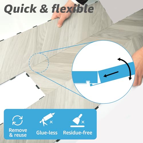 Luxury Waterproof Vinyl Shower Floor Tiles - 18-Pack