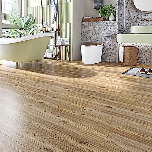 Livelynine Waterproof Vinyl Peel and Stick Floor Tiles