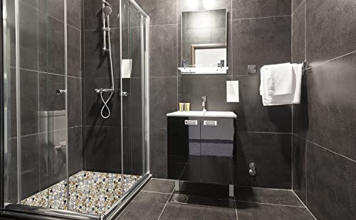 Beige Pebble Shower Floor Tile Mosaic (5 Sheets)
