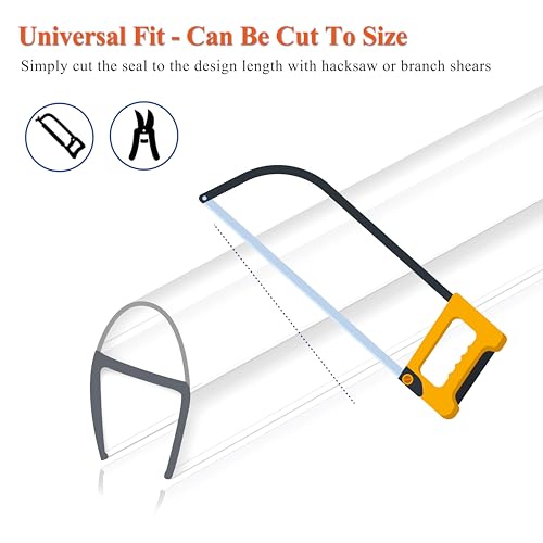 Frameless Shower Door Seal Strip 2 Pack