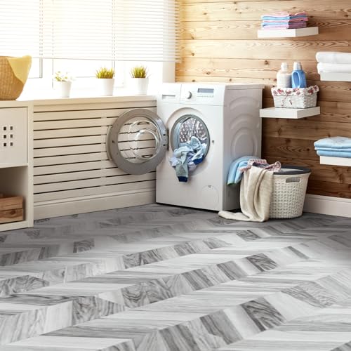 Interlocking Luxury Vinyl Shower Floor Tiles - 18-Pack