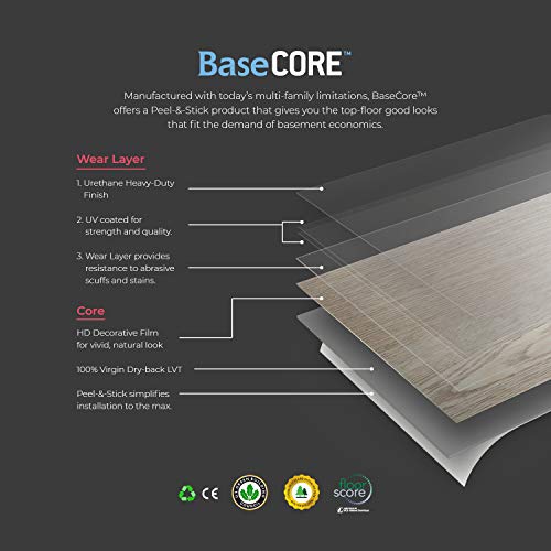 Lucida USA Peel and Stick Stone-Look Tiles