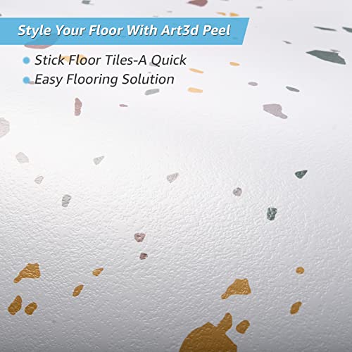 Peel and Stick Terrazzo Shower Floor Tiles - 12 Pack