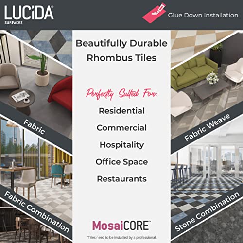 Lucida Luxury Vinyl Tile - Marble Rhombus Sample
