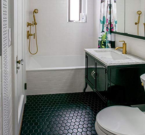 Black 2x2 Inch Matte Porcelain Hexagon Tile