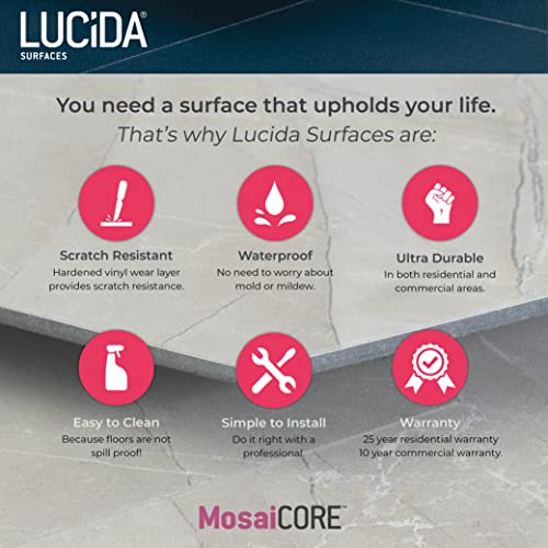 Lucida Luxury Vinyl Tile - Marble Rhombus Sample