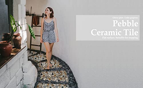 Beige Pebble Shower Floor Tile Mosaic (5 Sheets)
