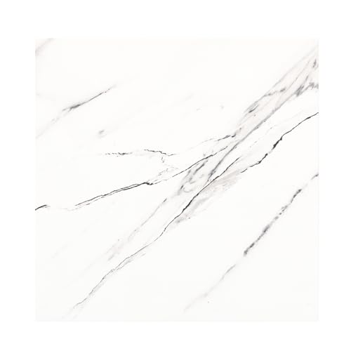 White Marble Peel and Stick Shower Floor Tiles